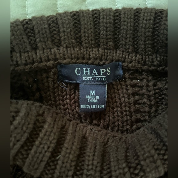 Dark brown fitted thick knit thrifted sweater - Picture 2 of 2